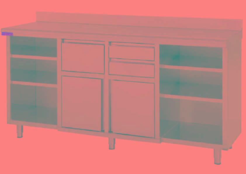 Imagen Mueble Cafetero de Acero Inox. de 1, 1,5 y 2 Metros